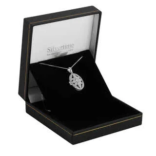 Oval Silver Locket Oval Victoria Style With Cubic Zirconia