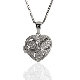Heart Shaped Vintage Style Silver Locket