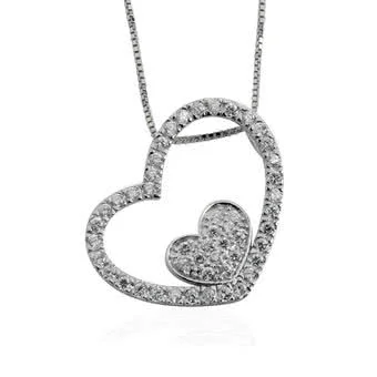 Silver Double Heart Pendant Silver Double Heart Pendant