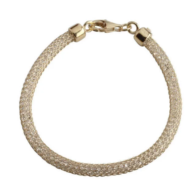 Crystal Filled Mesh Bracelet -19cm - 7.5 inch length - suitable for wrist sizes up to 7 inch - 18cm