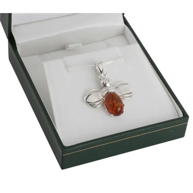 Honey Baltic Amber Bee Pendant