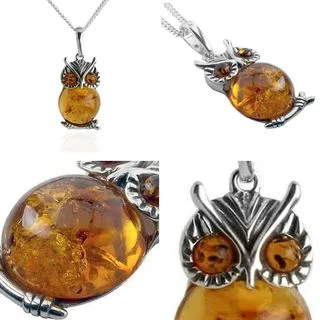 Set with Baltic honey amber