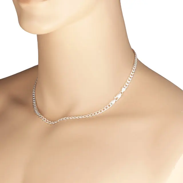 5.5mm Width 925 Sterling Silver Curb Chain