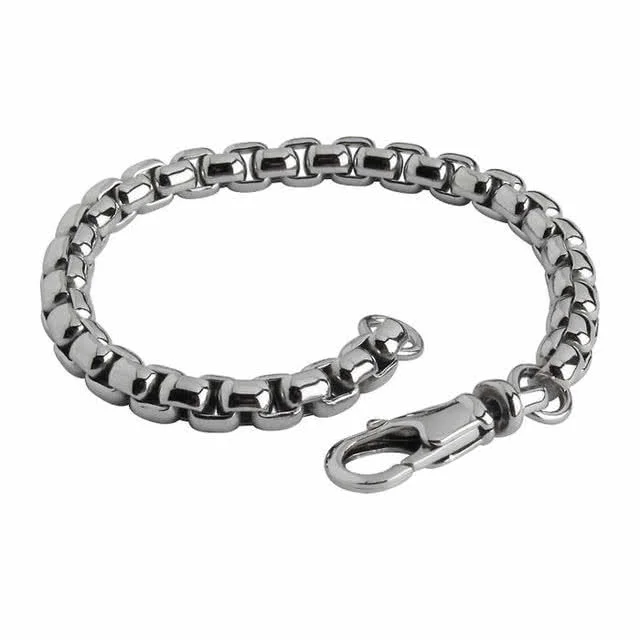 Chunky Stainless Steel Box Bracelet by Unique Men 