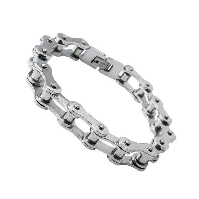 Men's Stainless Steel Bike Chain Bracelet - Weighs 52 grams