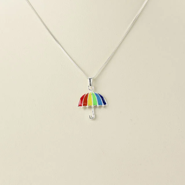 Multicoloured Umbrella Girls Pendant