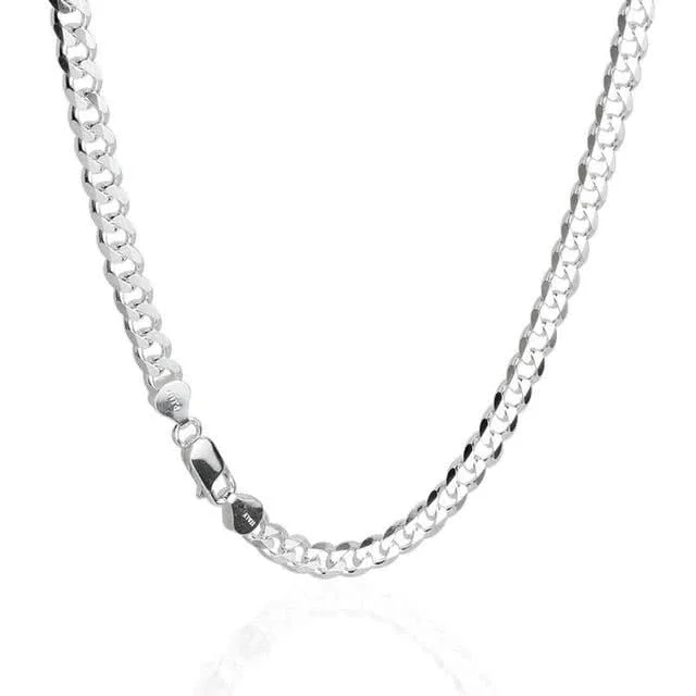 5.80mm Sterling Silver Curb Chain - High Polished Finish