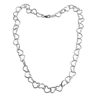 Silver Heart Link Necklace