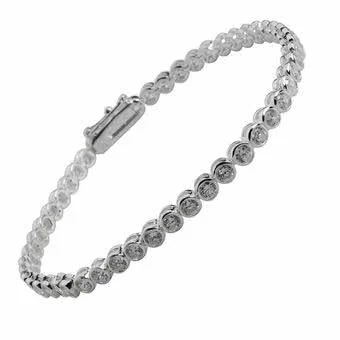 Cubic Zirconia Silver Tennis Bracelet