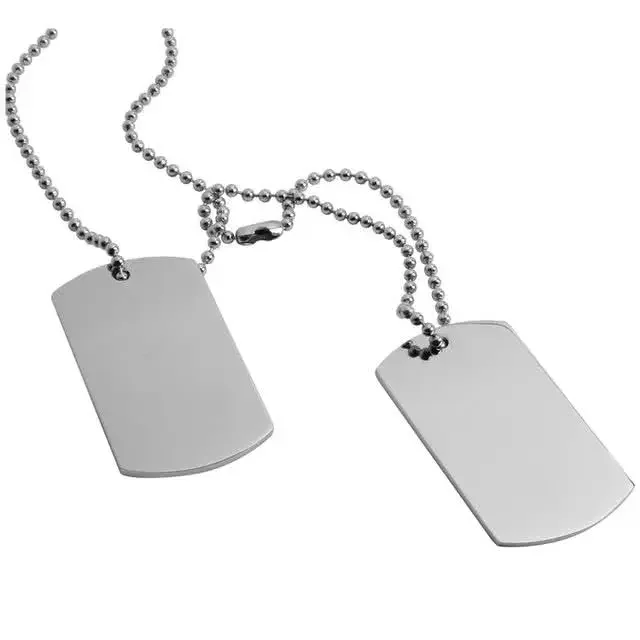 Stainless Steel Double Dog Tag Set