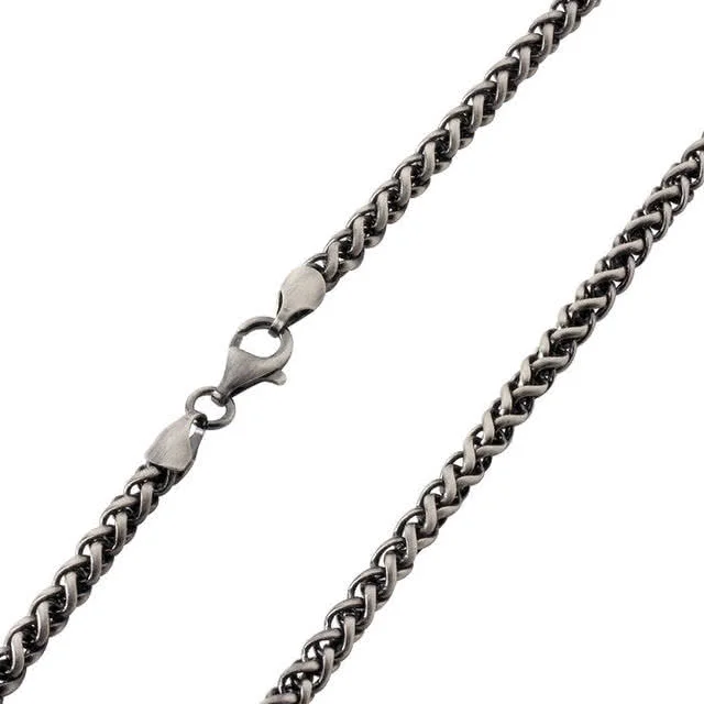 Men's Oxidised Braided Curb Chain - 32 grams to 39 grams