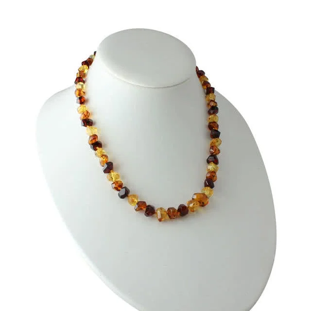 Graduated Multi Colour Baltic Amber Bead Necklace