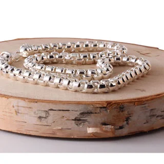 Chunky Men's Box Belcher Necklace Sterling Silver