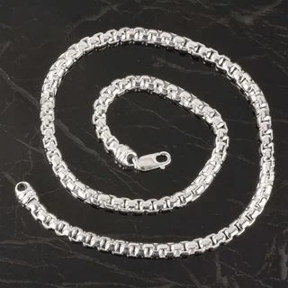 Sterling Silver Solid Box Belcher Chain