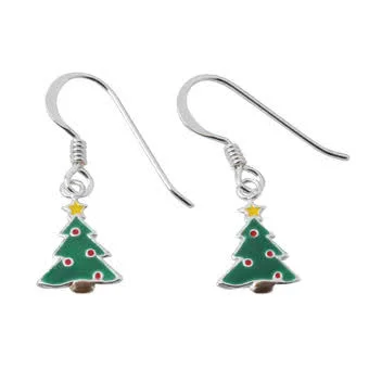 Christmas Tree Drop Earrings