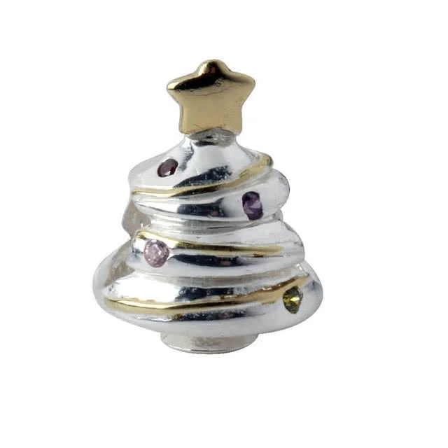 Crystal Set Christmas Tree Charm Bead