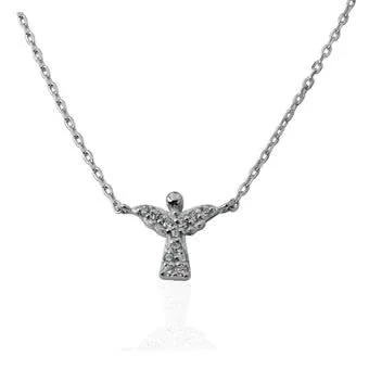 Christmas Angel Cubic Zirconia Necklace