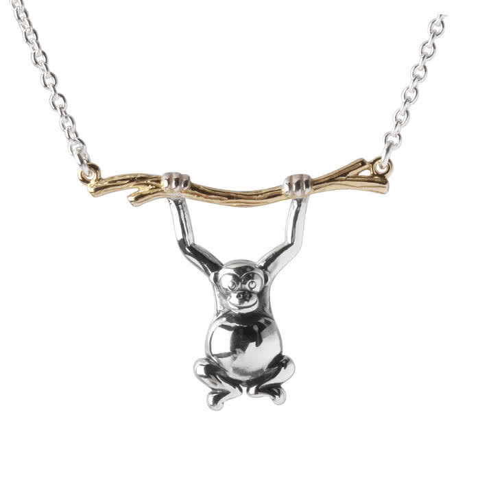 Gold Plated Branch Sterling Silver Necklace