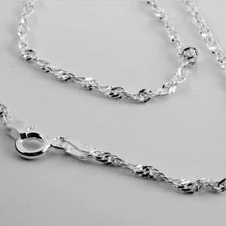 Lightweight Sterling Silver Singapore Chain
