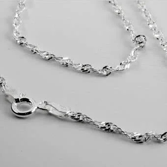 Lightweight Sterling Silver Singapore Chain Lightweight Sterling Silver Singapore Chain