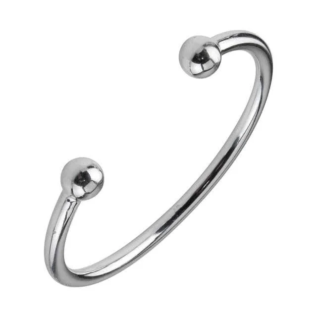 Heavy Solid Sterling Silver Men's Torque Bangle