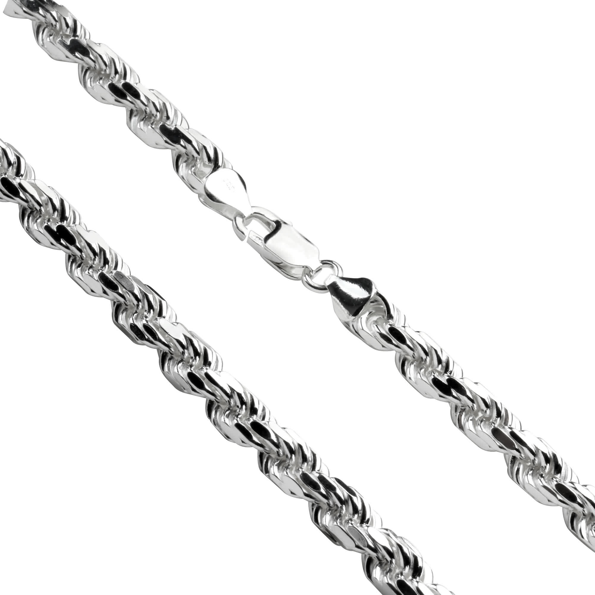 Solid Sterling Silver Diamond Cut Heavy 