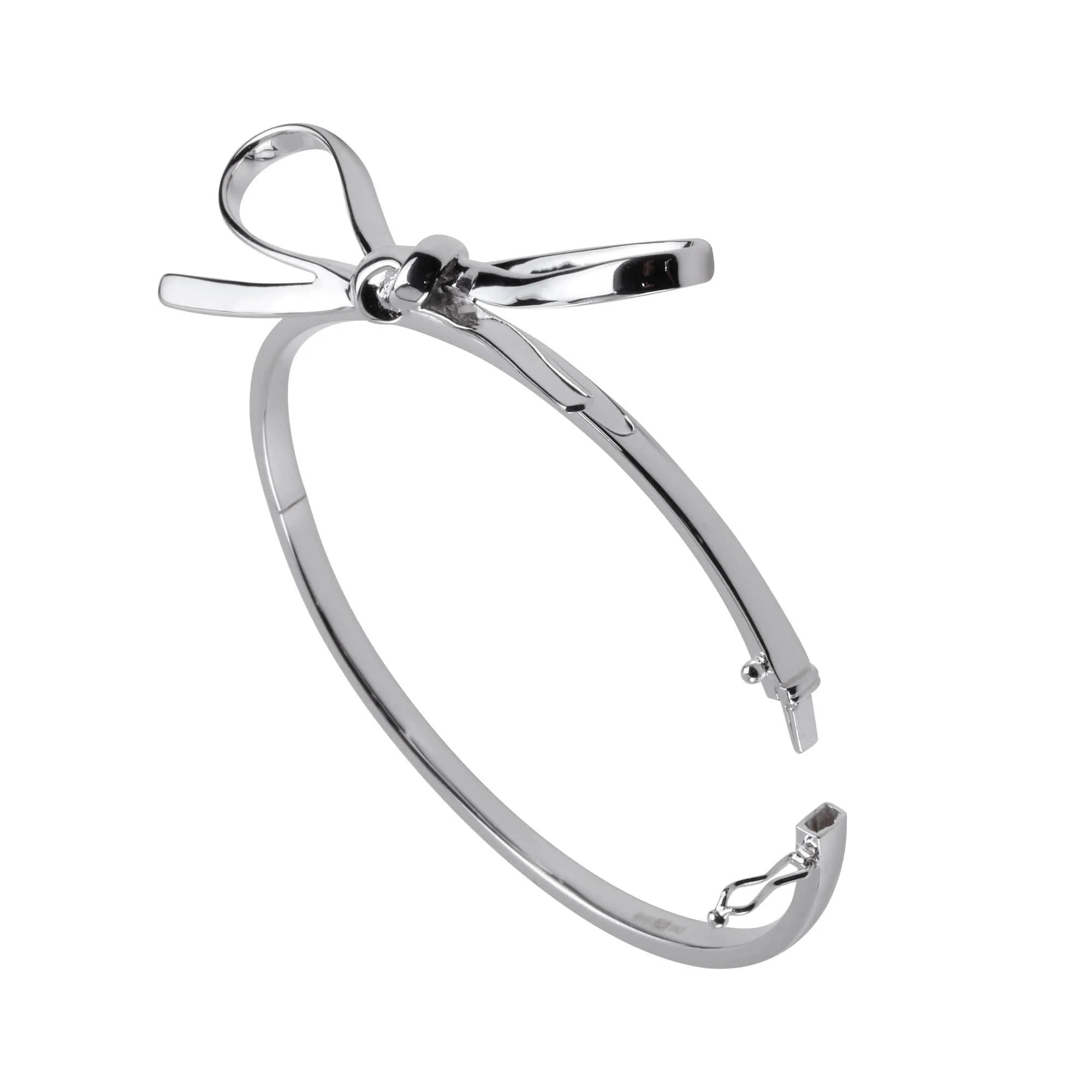 Sterling Silver Bow Bangle