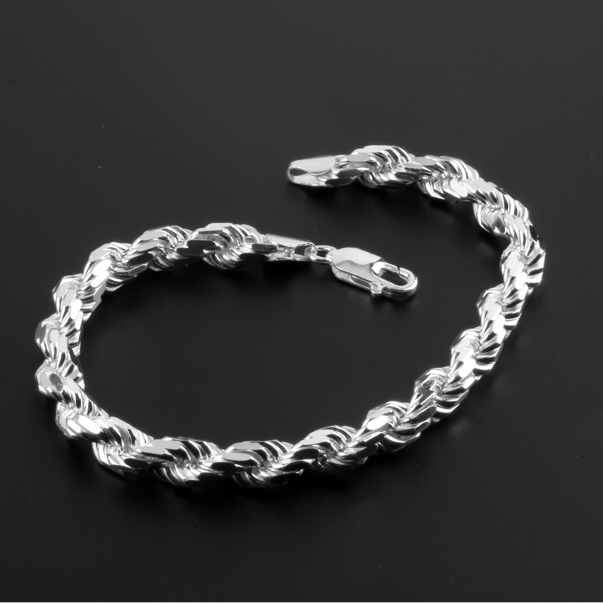 silver rope bracelet