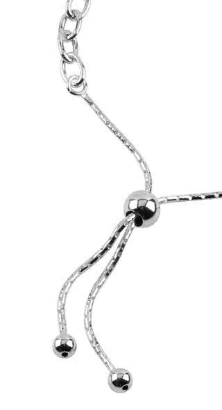 Chain Link Silver Slide Bracelet