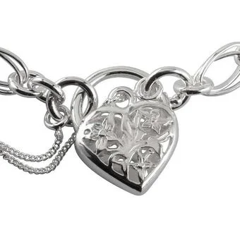 Double Link Silver Charm Bracelet