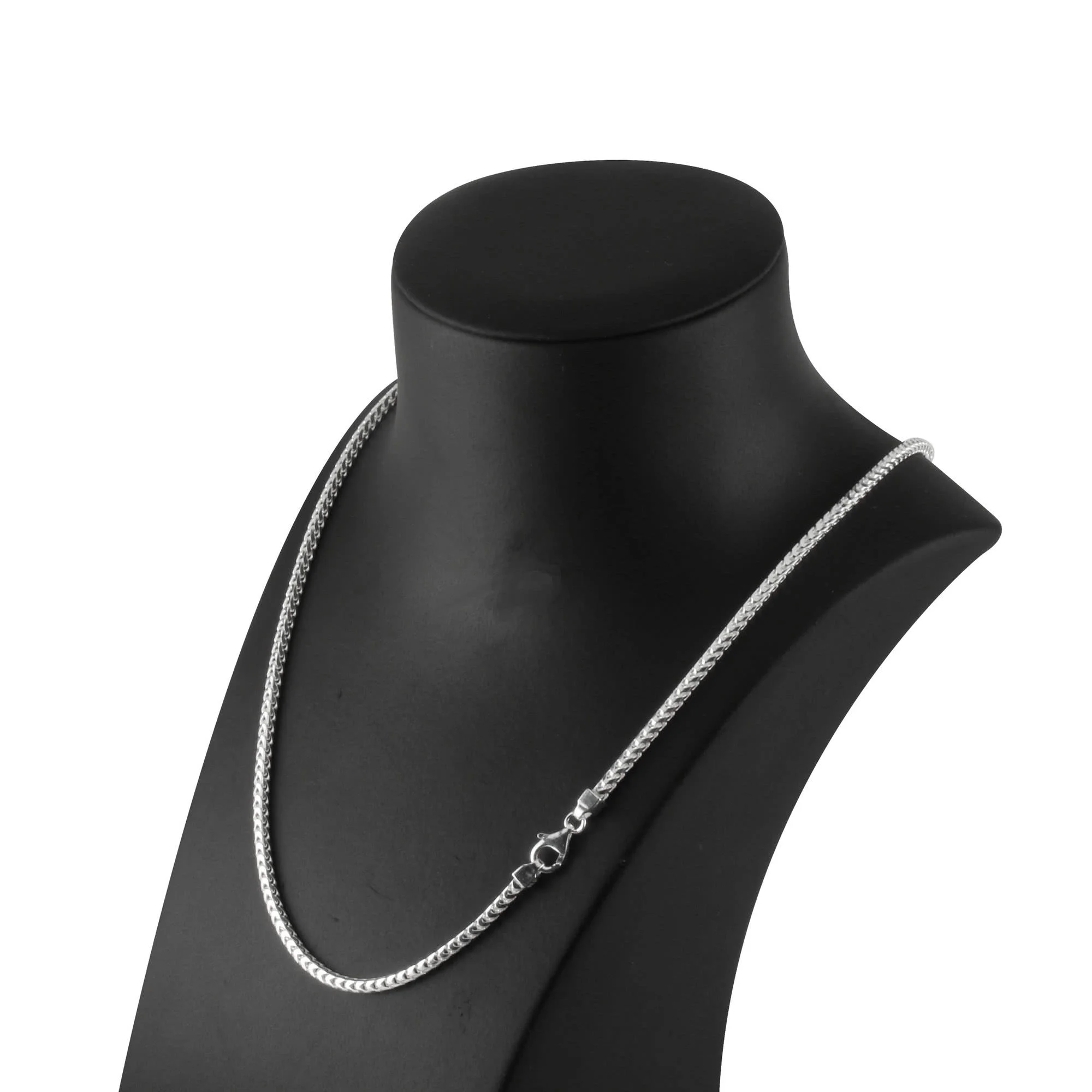 Box Link Necklace Chain (3mm) - Black, 20