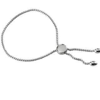 Sterling Silver Initial Slider Bracelet