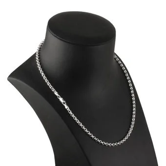 3.90mm Solid Sterling Silver Unisex Belcher Chain