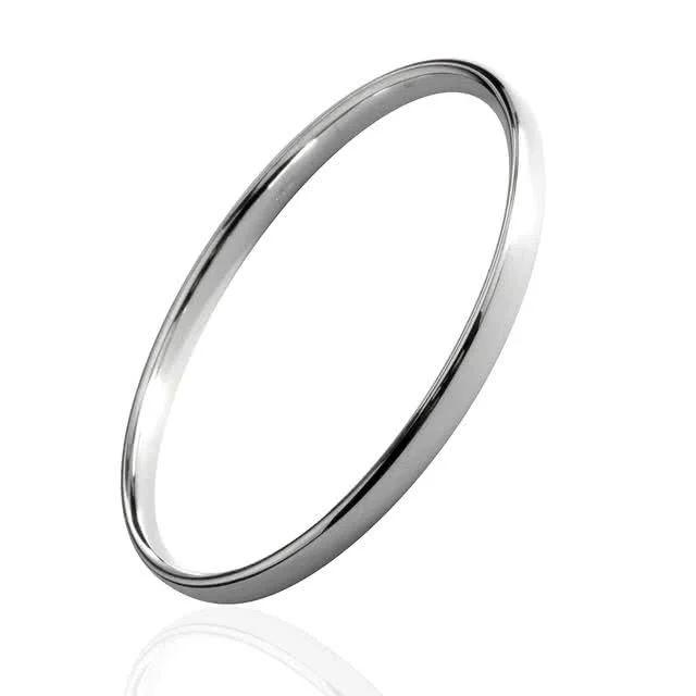 Sterling silver plain solid bangle