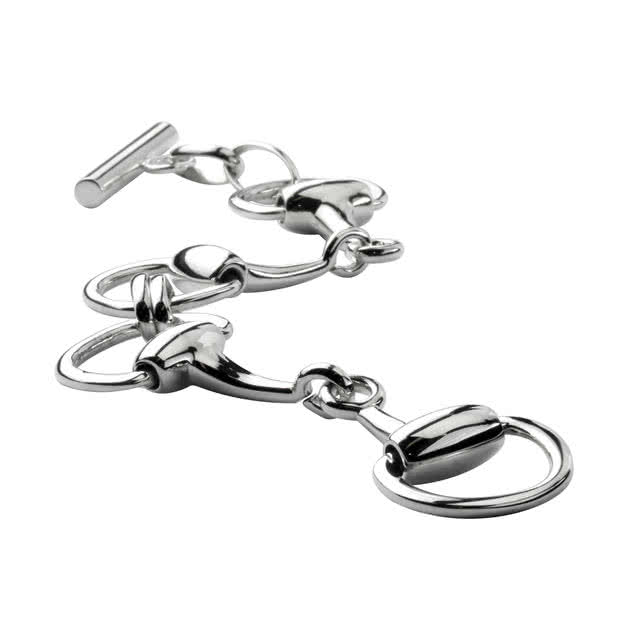 Women's Silver  Heavy Snaffle Bracelet