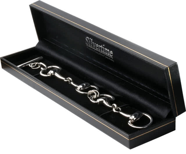 Heavy Silver Snaffle Bracelet for Women