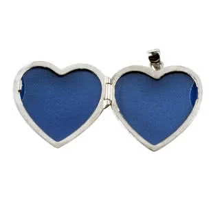 Open Heart Shaped Sterling Silver Locket