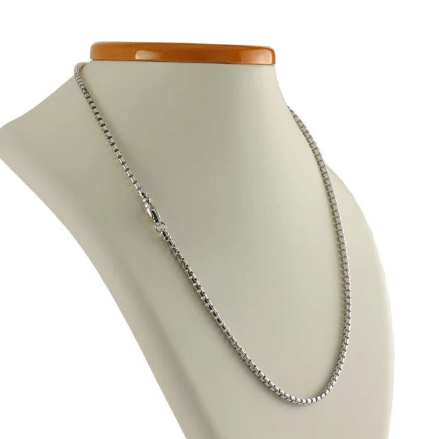 3.15mm Round Sterling Silver Box Chain