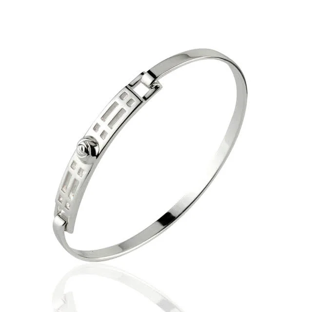 Mackintosh Silver Rose Bangle