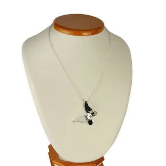 Textured Sterling Silver Butterfly Handmade Pendant