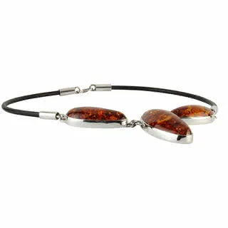 Handmade Baltic Amber Necklace - The large piece is a huge 63mm x 24mm