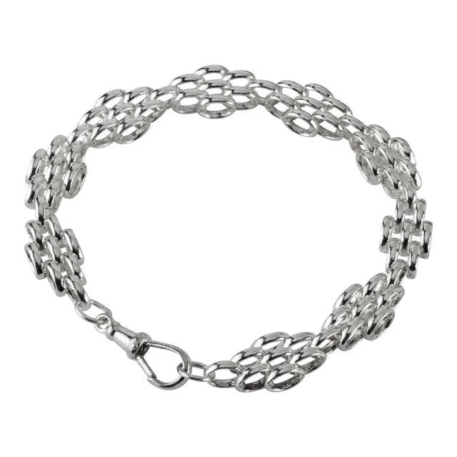 Handmade Sterling Silver Ovals Bracelet