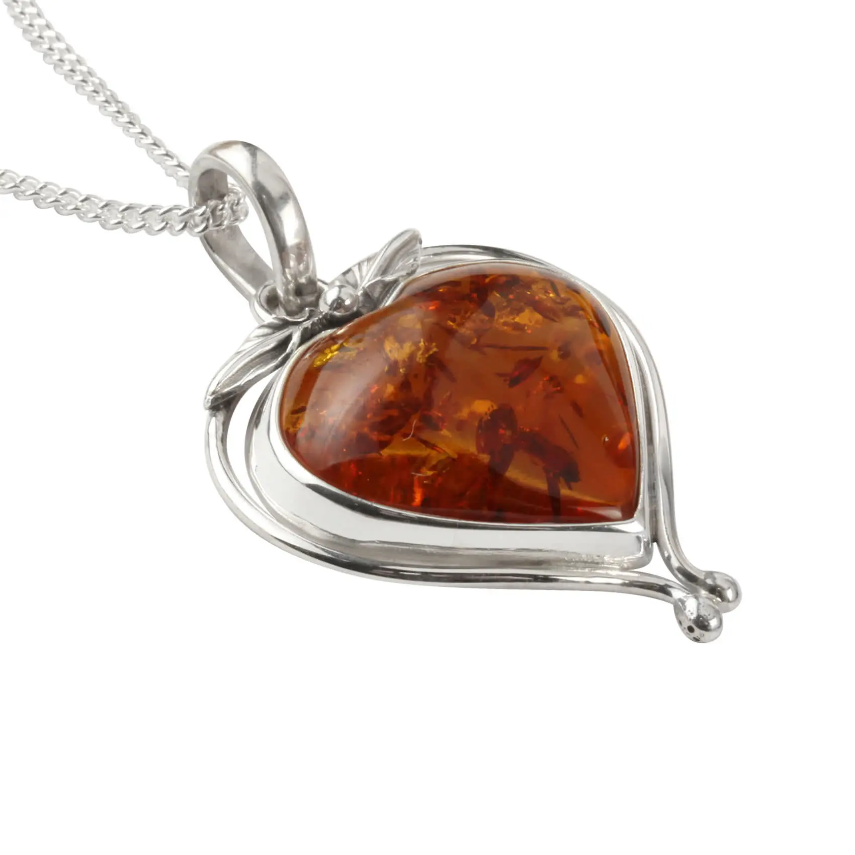 Handmade Amber Heart Pendant