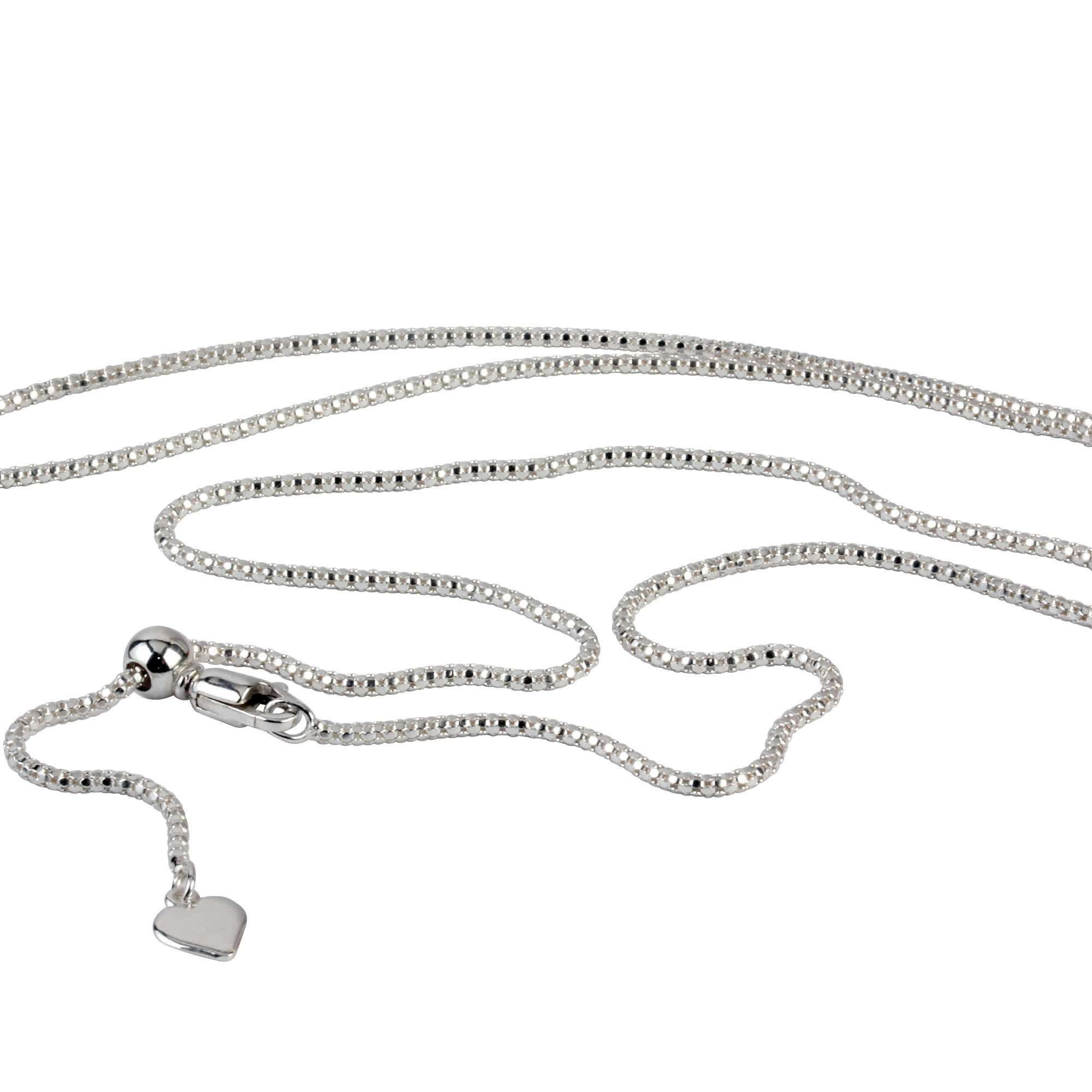 Sterling Silver Jewelry Pendants /& Charms Solid Polished CZ Chain Slide Pendant
