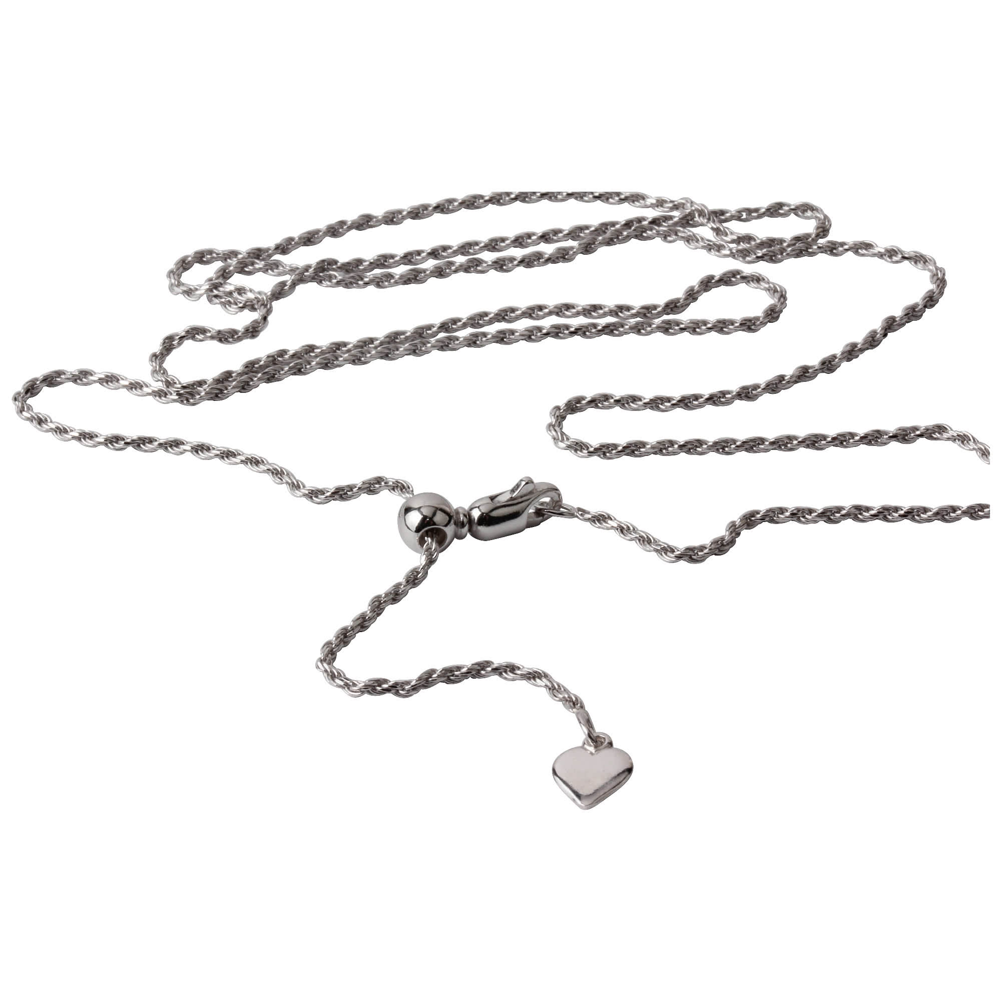 Adjustable Sterling Silver Rhodium Plated Adjustable Pendant Chain