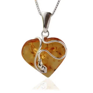 Handmade Amber Heart