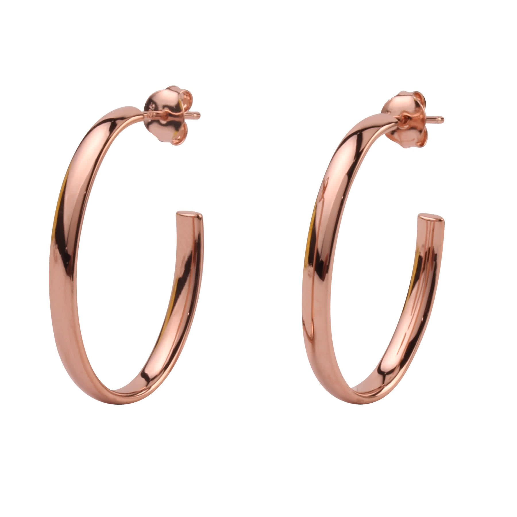 Rose Gold Plated Sterling Drop Earrings