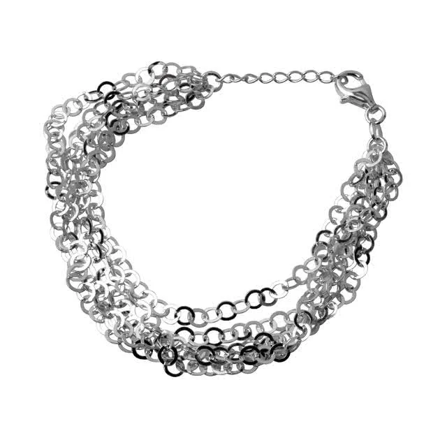 5 Strand Oval Flat Link Bracelet