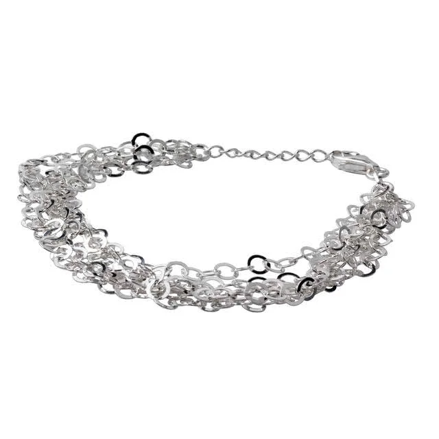 Multi Strand Sterling Silver Bracelet