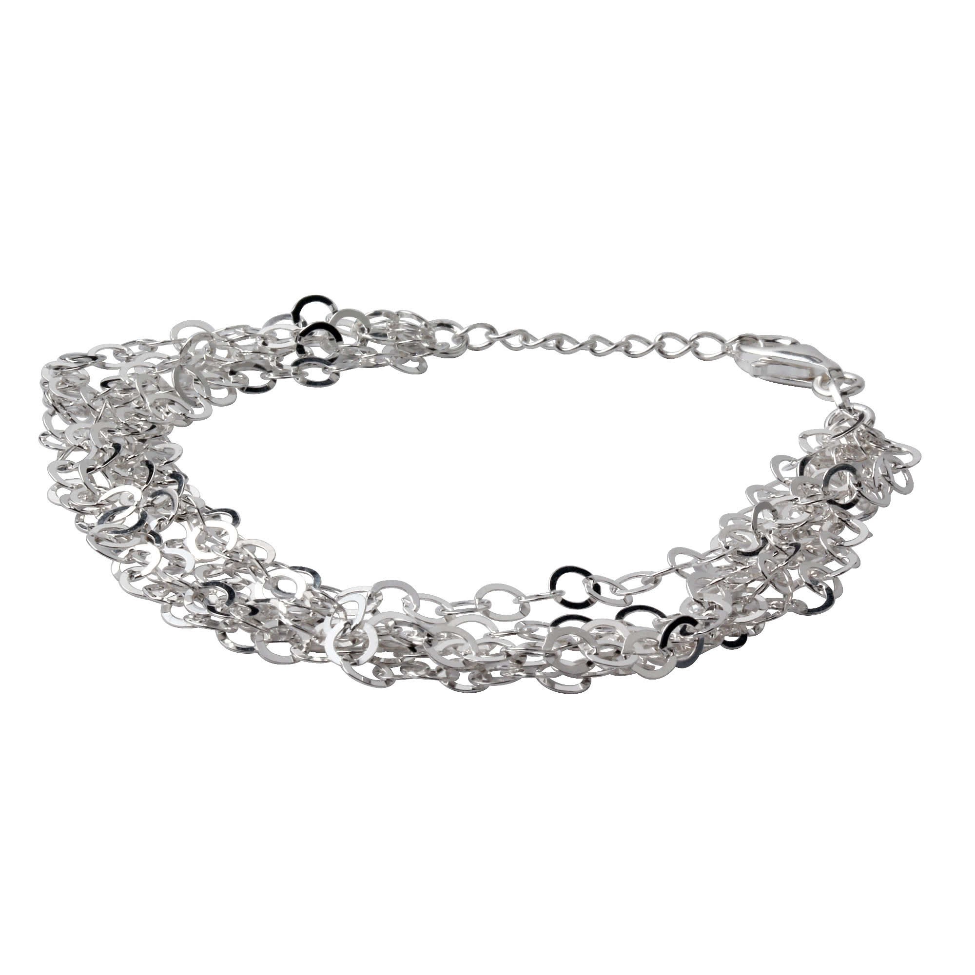 Oval Link Silver Bracelet